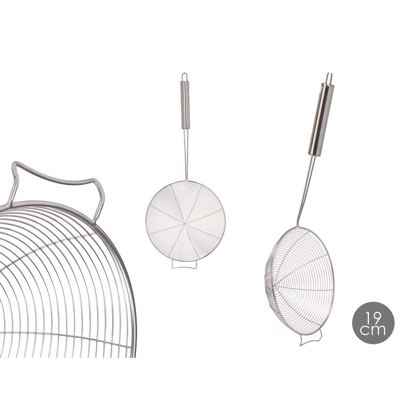 PELLE D'ÉGOUTTAGE EN ACIER DE 19 CM SUPPORT