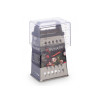 STEEL GRATER WITH MEASURING CONTAINER BLACK