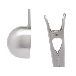 PINÇA DE AÇO COM COLHER