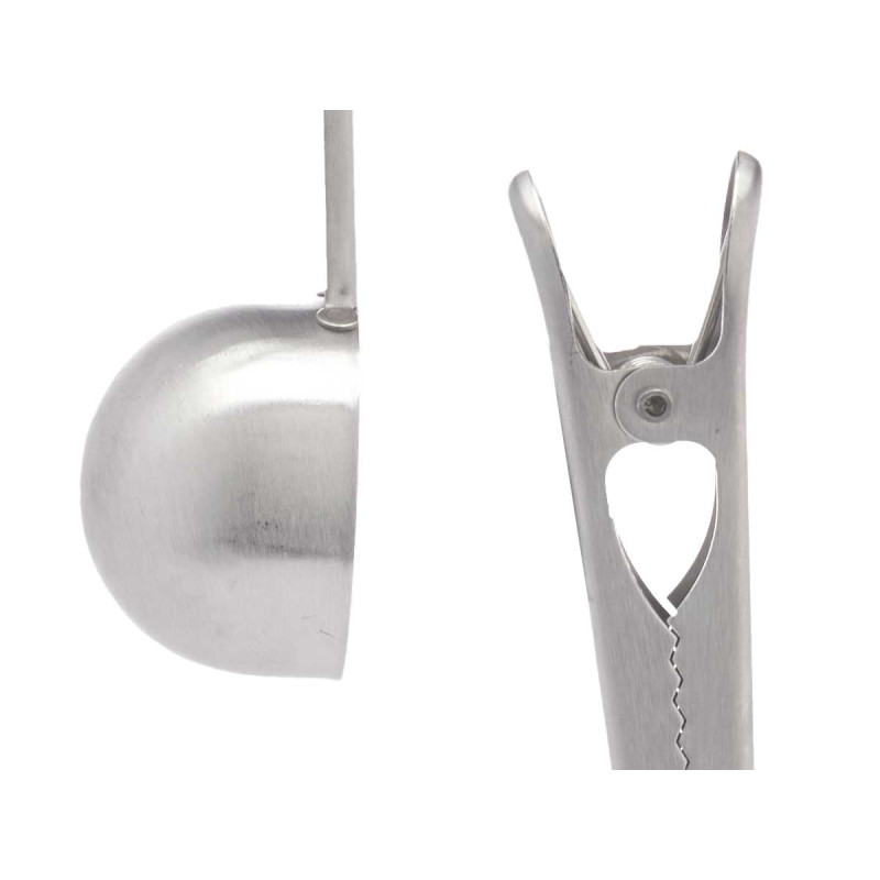 PINÇA DE AÇO COM COLHER