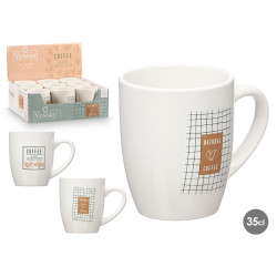 CANECA PORCELANA COFFEE NATURAL 350ML SORT 2