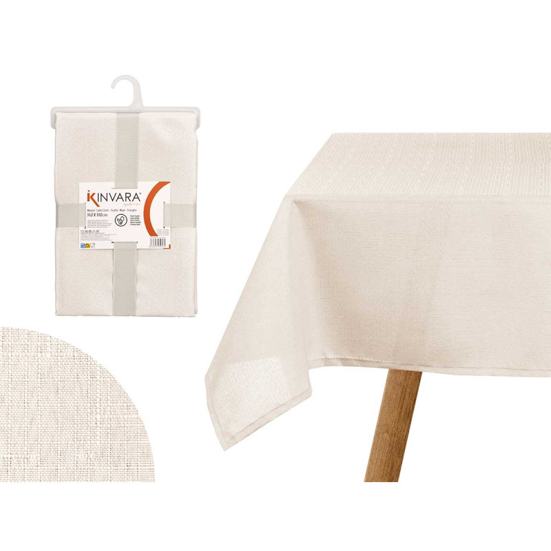 NAPPE EN POLYESTER 140X180CM PERLE
