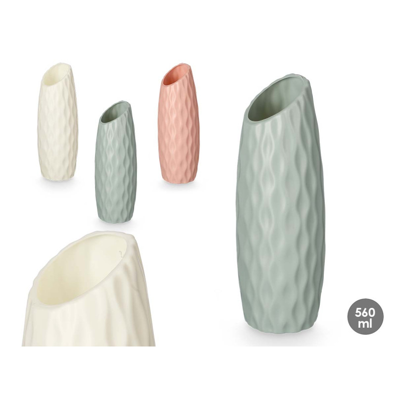JARRON CONICO PUNTOS CORTE PLAST SURT 3 COL 20,5CM