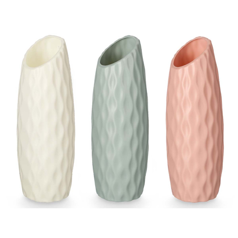JARRON CONICO PUNTOS CORTE PLAST SURT 3 COL 20,5CM
