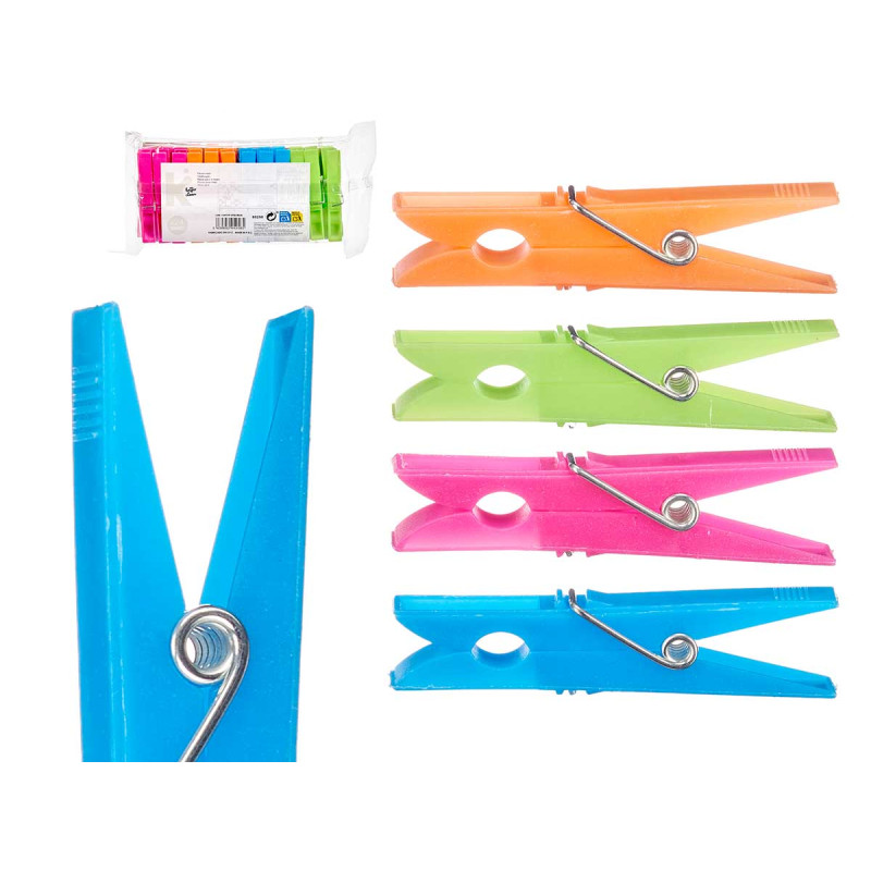 SET 24 PINZE PLASTICA PICCOLE