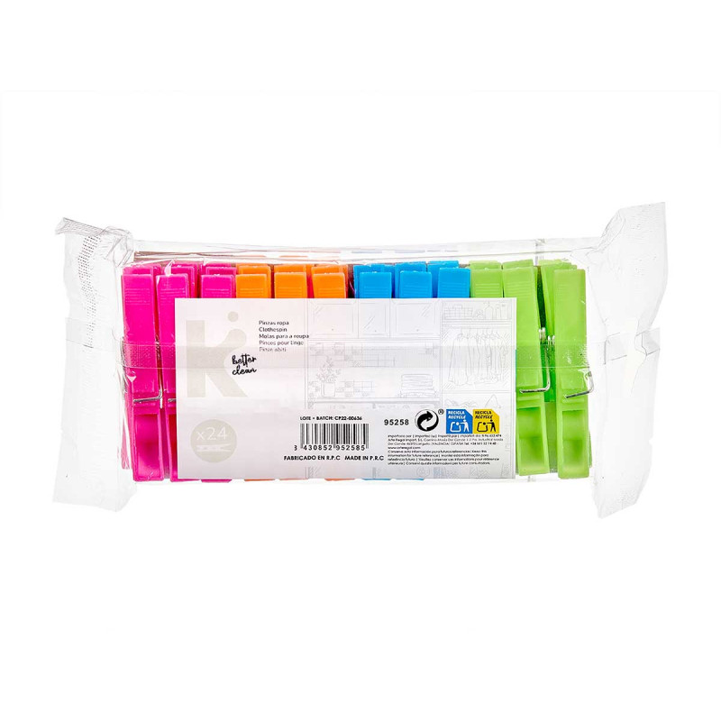 SET 24 PINZE PLASTICA PICCOLE