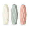 VASE OVALE RELIEF ASSORT 3 COULEURS