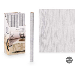 ROLLO ADHESIVO MADERA GRIS 45 X 200 CM