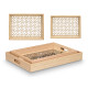 SET 2 RECTANGULAR TRAYS FLOWER
