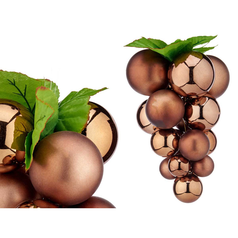MAZZETTO PALLINE NATALE PICCOLE MARRONE