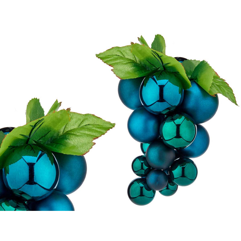 BOUQUET BOULES NOEL MOYEN BLEU