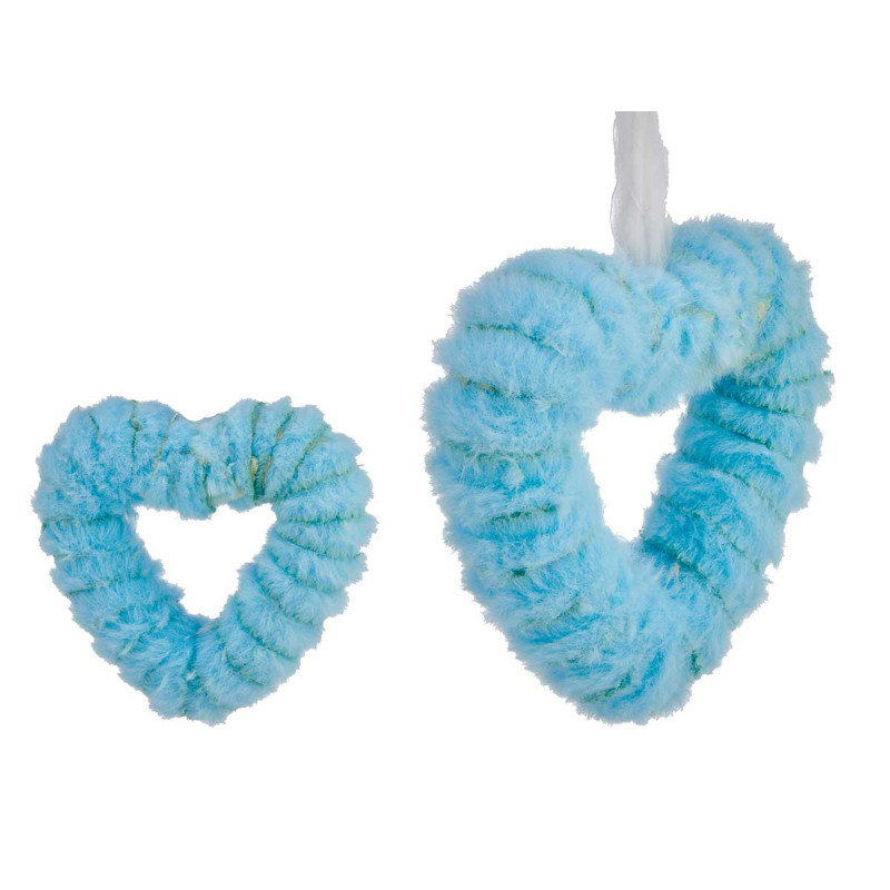 ORNAMENTO DA APPENDERE CUORE POLARE AZZURRO