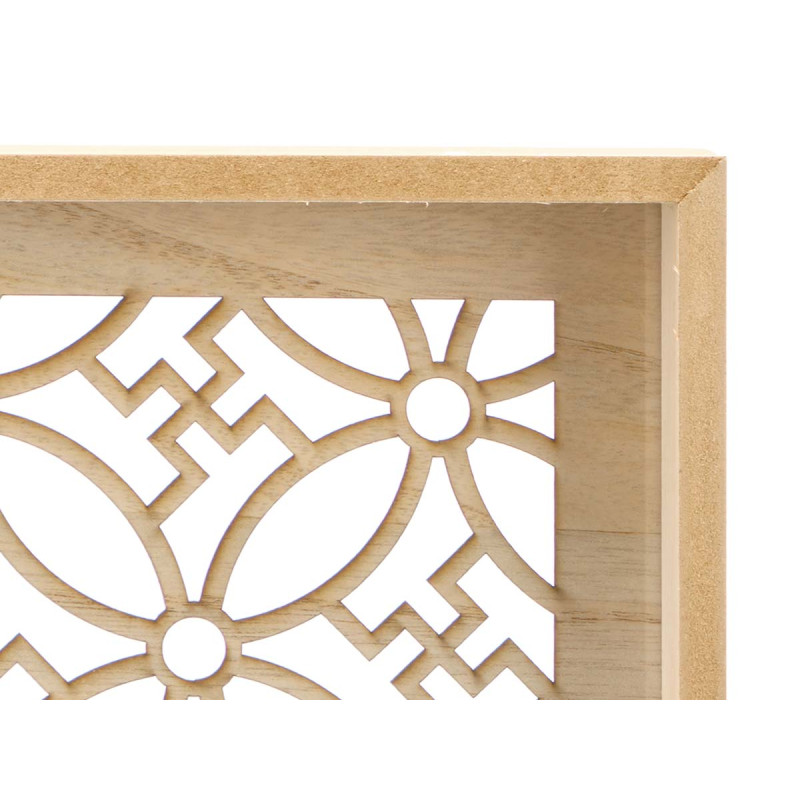 SET 2 RECTANGULAR TRAYS FLOWER