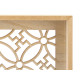 SET 2 PLATEAUX RECTANGULAIRES FLEUR