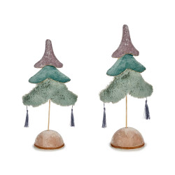 ALBERO POLARE TURCHESE TRICOLORE 22X42CM