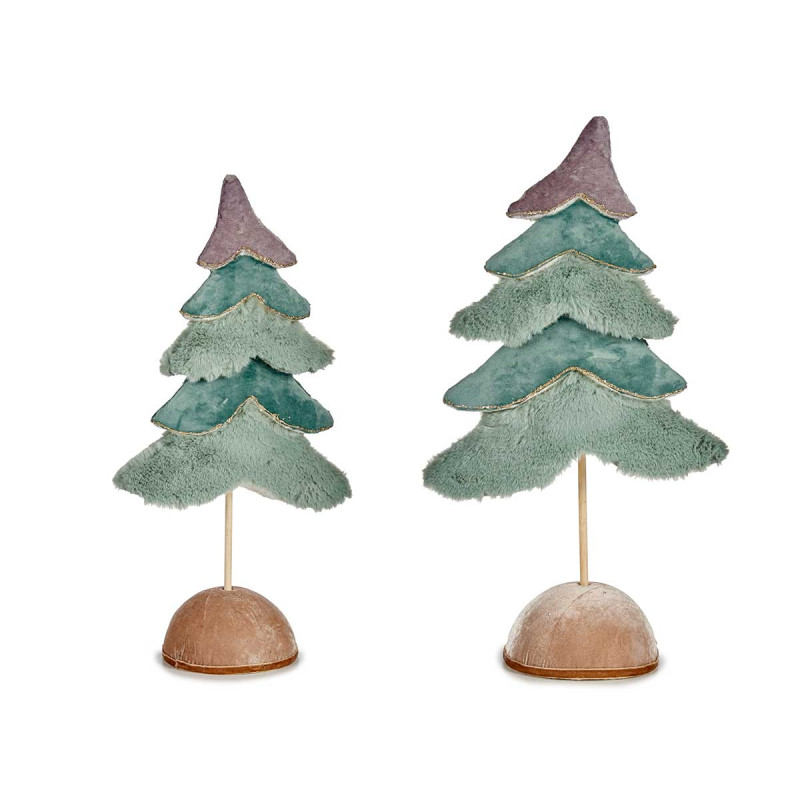 SOFT TURQUOISE CHRISTMAS TREE DECORATIVE CREAM