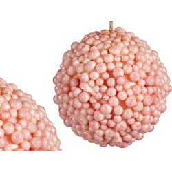 BALL TREE TEXTURE FABRIC PINK CHRISTMAS S