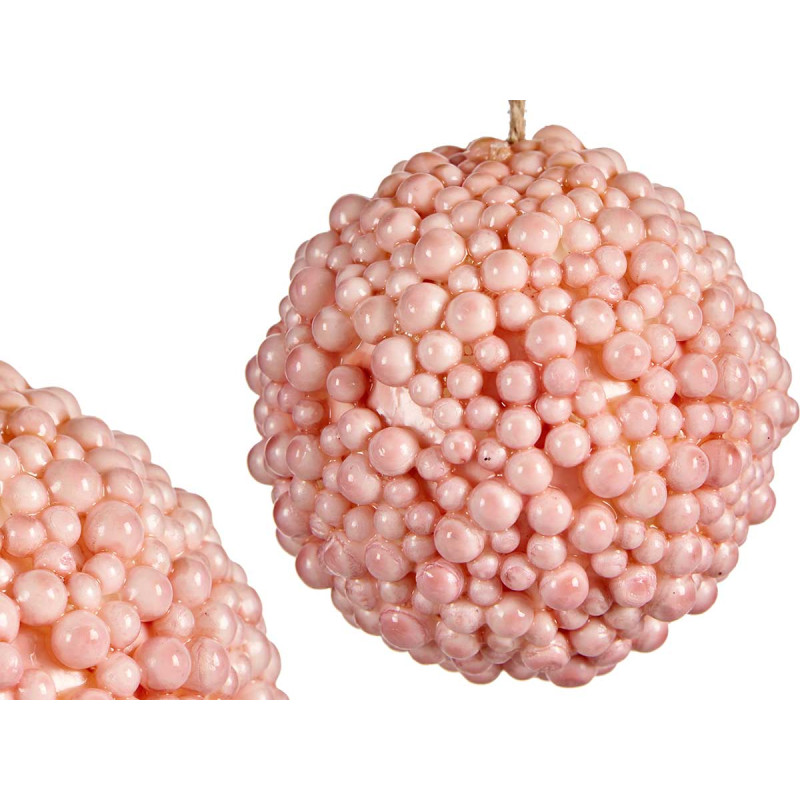 BOLA ARVORE TEXTURA TECIDO ROSA NATAL S