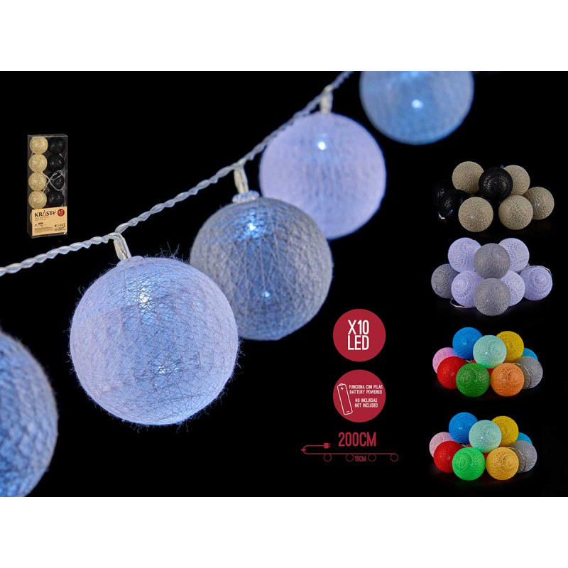 SET 10 BOLAS NAVIDAD 5CM MULTICOLOR SURT