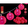 SET 10 BOLAS NAVIDAD 5CM ROSA OSCURO