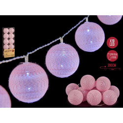 SET 10 BOLAS NAVIDAD 6CM ROSA
