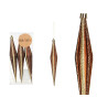 SET 3 ORNAMENTI NATALE ALLUNGATI MARRRONE 17CM