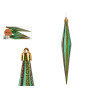 SET 3 DECORATIONS NOEL ALLONGES VERT 17CM
