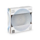 PIATTO PIANO 27 CM INCISO BLU 