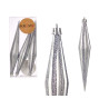 SET 3 DECORATIONS NOEL ALLONGES ARGENTE 17CM