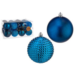 SET 24 BOLAS NAVIDAD TURQUESA 8CM SURT