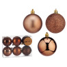 SET 6 PALLINE NATALE COL MARRONE 6CM ASSOT