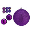 SET 6 BOLAS NAVIDAD COL MORADO 12 CM SURT