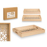 SET 2 RECTANGULAR TRAYS CIRCLES