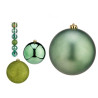 SET 6 BOLAS NAVIDAD COL VERDE 15 CM SURT