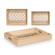 SET 2 RECTANGULAR TRAYS CIRCLES