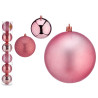 SET 6 BOLAS NAVIDAD ROSA 12 CM SURT