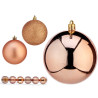 SET 6 BOLAS NAVIDAD COBRE 8 CM SURT