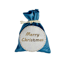 BOLSA DECORACION NAVIDAD AZUL
