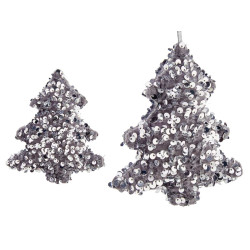 CHRISTMAS ORNAMENT TREE SEQUINS PINK