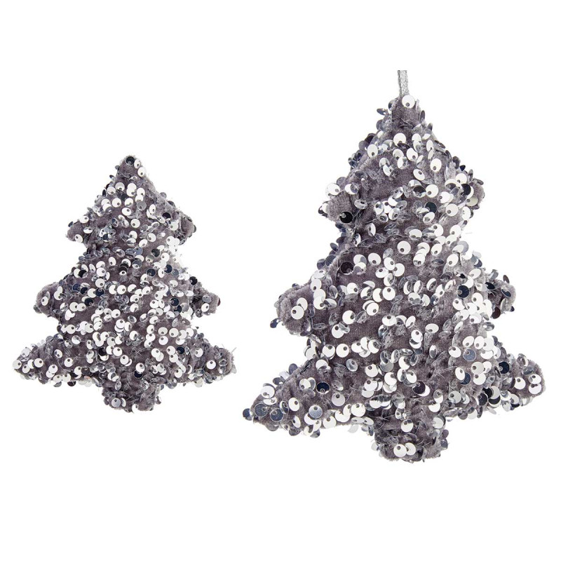 CHRISTMAS ORNAMENT TREE SEQUINS PINK
