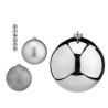 SET 6 BOLAS NAVIDAD 15CM PLATA SURT