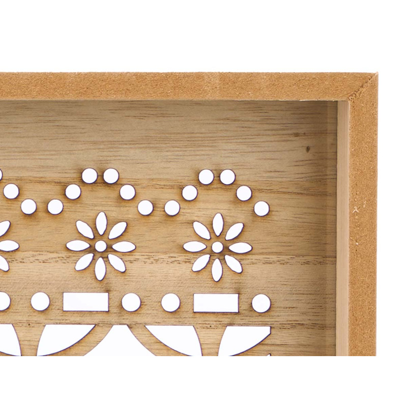 SET 2 RECTANGULAR TRAYS CIRCLES
