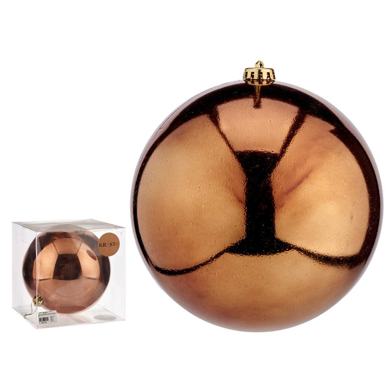 BOLA NAVIDAD 20CM MARRON