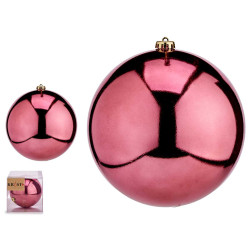 BOLA NAVIDAD 20CM ROSA