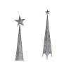 TORRE STELLA ARGENTATA DECORATIVA NATALE 1.8M