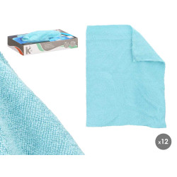 SET 12 CHIFFONS EN MICROFIBRE BLEU 30X23CM