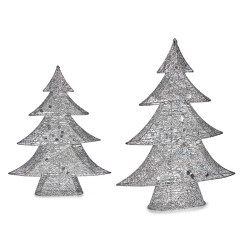 ARVORE DECORATIVA PRATEADA NATAL 60CM