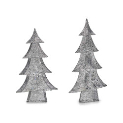 ARVORE DECORATIVA PRATEADA NATAL 90CM