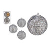 SET 2 PALLINE NATALE 10CM ARGENTO TRAMA ASS 4