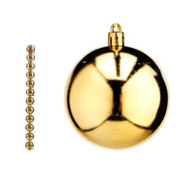 SET 12 BOLAS NAVIDAD 7CM CHAMPAGNE
